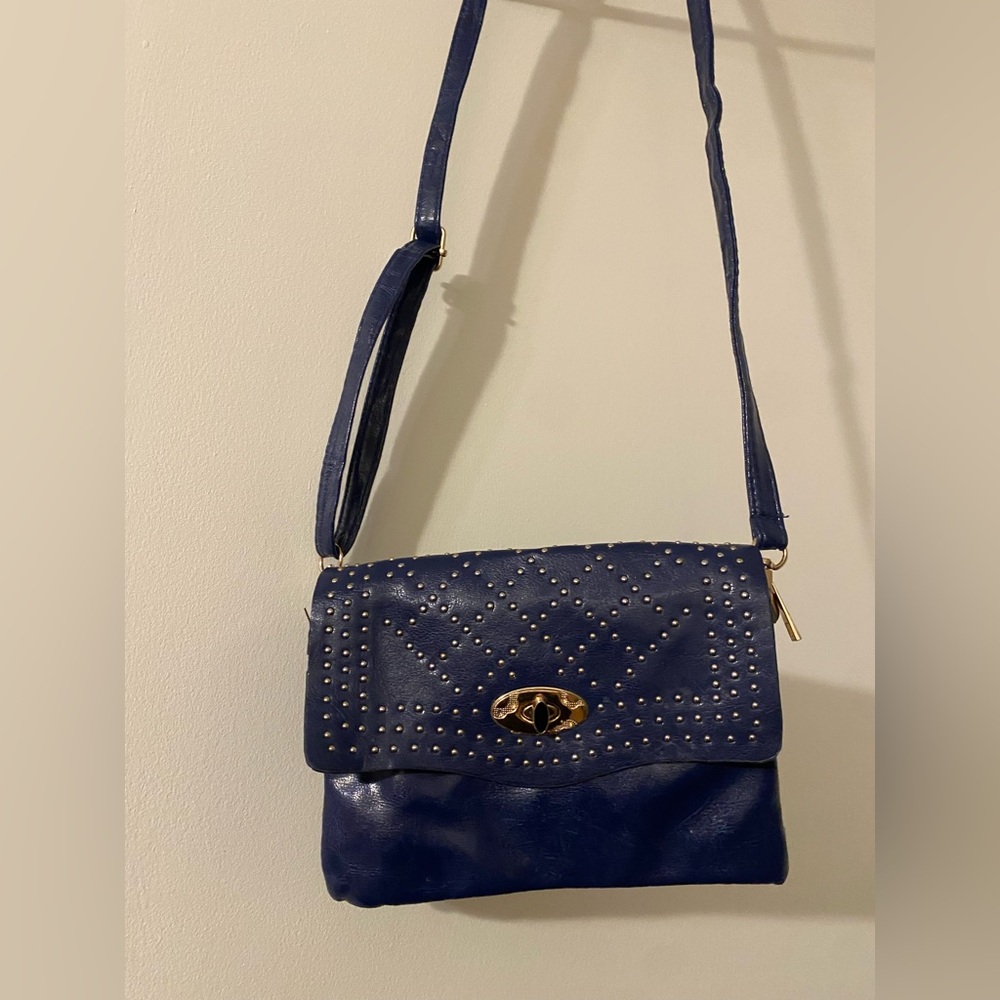Elegant Blue Studded Women's Bag